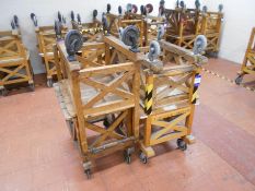 * 4 Wood Goods Inwards Mobile Trolleys Photographs are provided for example purposes only and do not