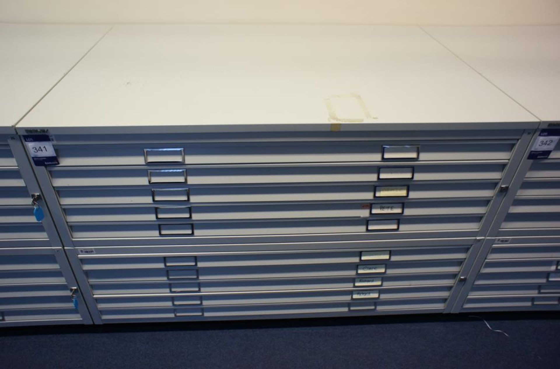 * Bisley 10 Drawer Metal Plan Chest 1360x920x930mm Photographs are provided for example purposes