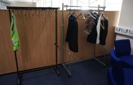 * 2 Various Metal Framed Coatroom Stands Photographs are provided for example purposes only and do