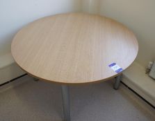 * Oak Effect Circular Meeting Table 1200mm Diameter Photographs are provided for example purposes