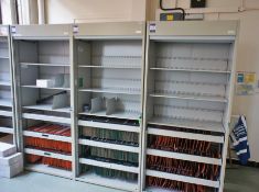 * 3 Single Tambour Door Lateral Filing Cabinets 2200x1000mm Photographs are provided for example