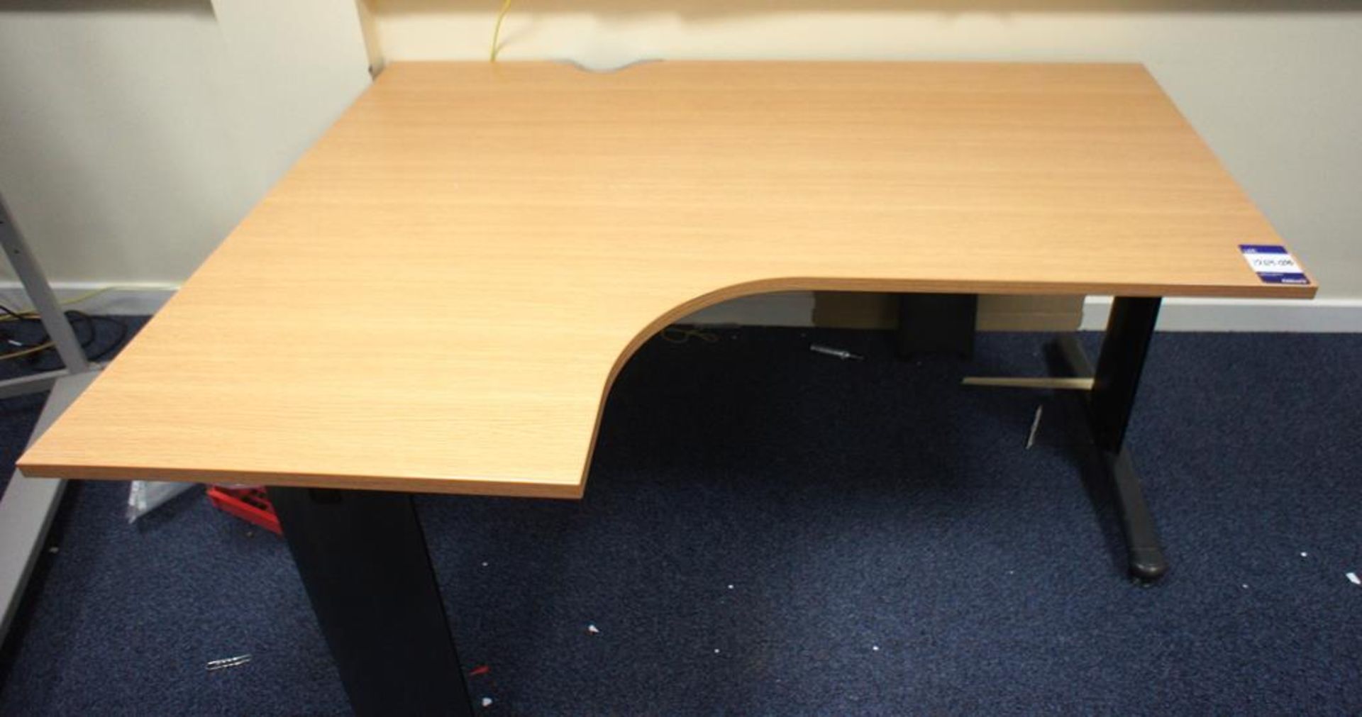 * Medium Oak L/H Radius Desk Photographs are provided for example purposes only and do not represent