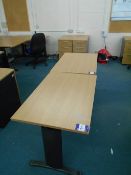 * 2 Oak Effect Office Tables 1000 x 650 Photographs are provided for example purposes only and do