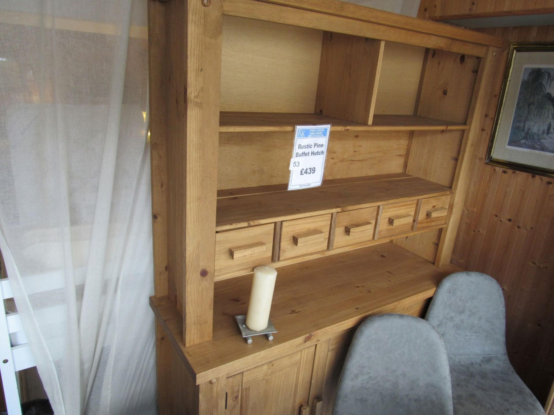 Rustic Pine Buffet Hatch rrp. £439 - Image 2 of 2