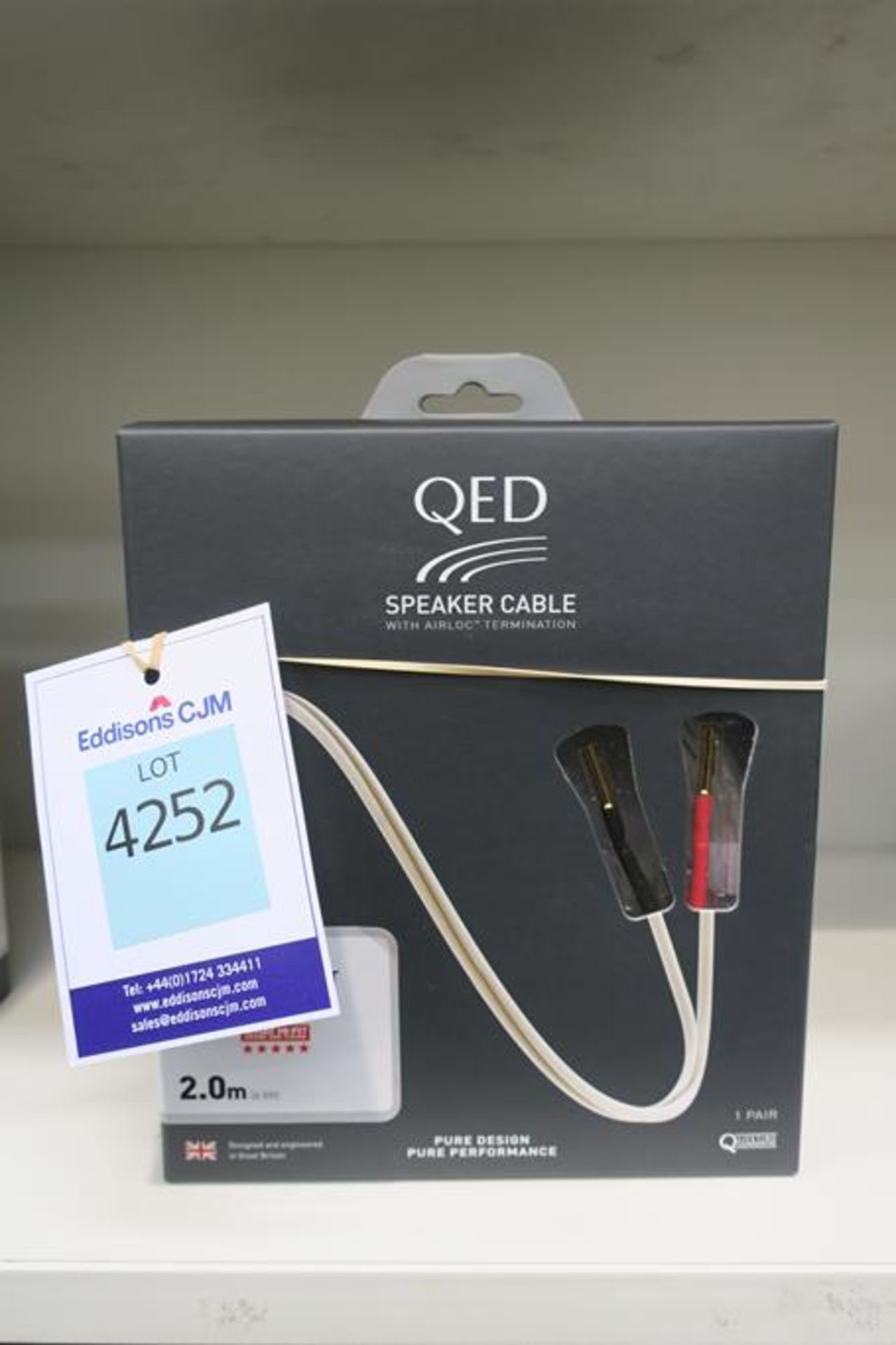 QED Silver Anniversary XT 2m Speaker Cable with Airloc Termination and Forte Banana Connectors and Q