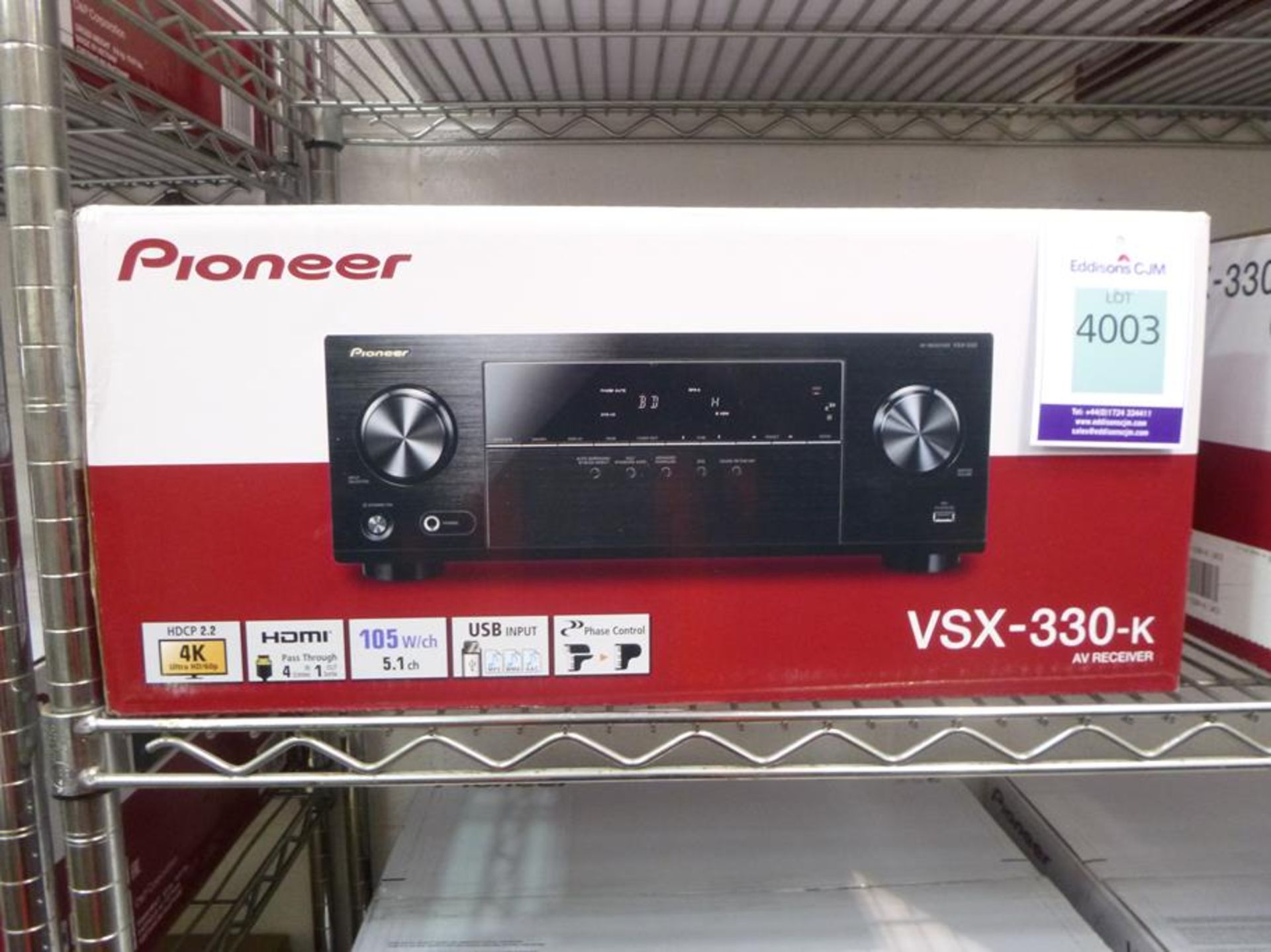 Pioneer VSX-330-K AV Receiver Black