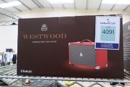 GPO Westwood 25 watt Speaker with Subwoofer Red