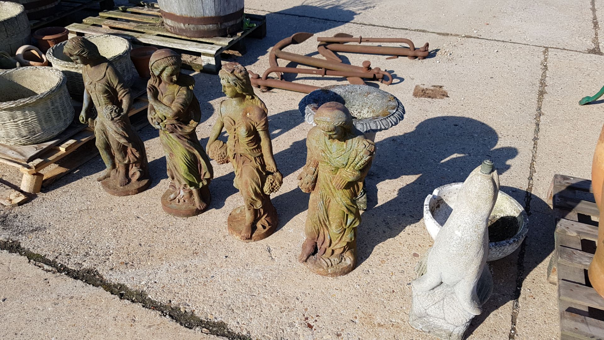 4 x Miniature Garden Statues etc