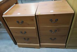 A pair of Bedside Chests