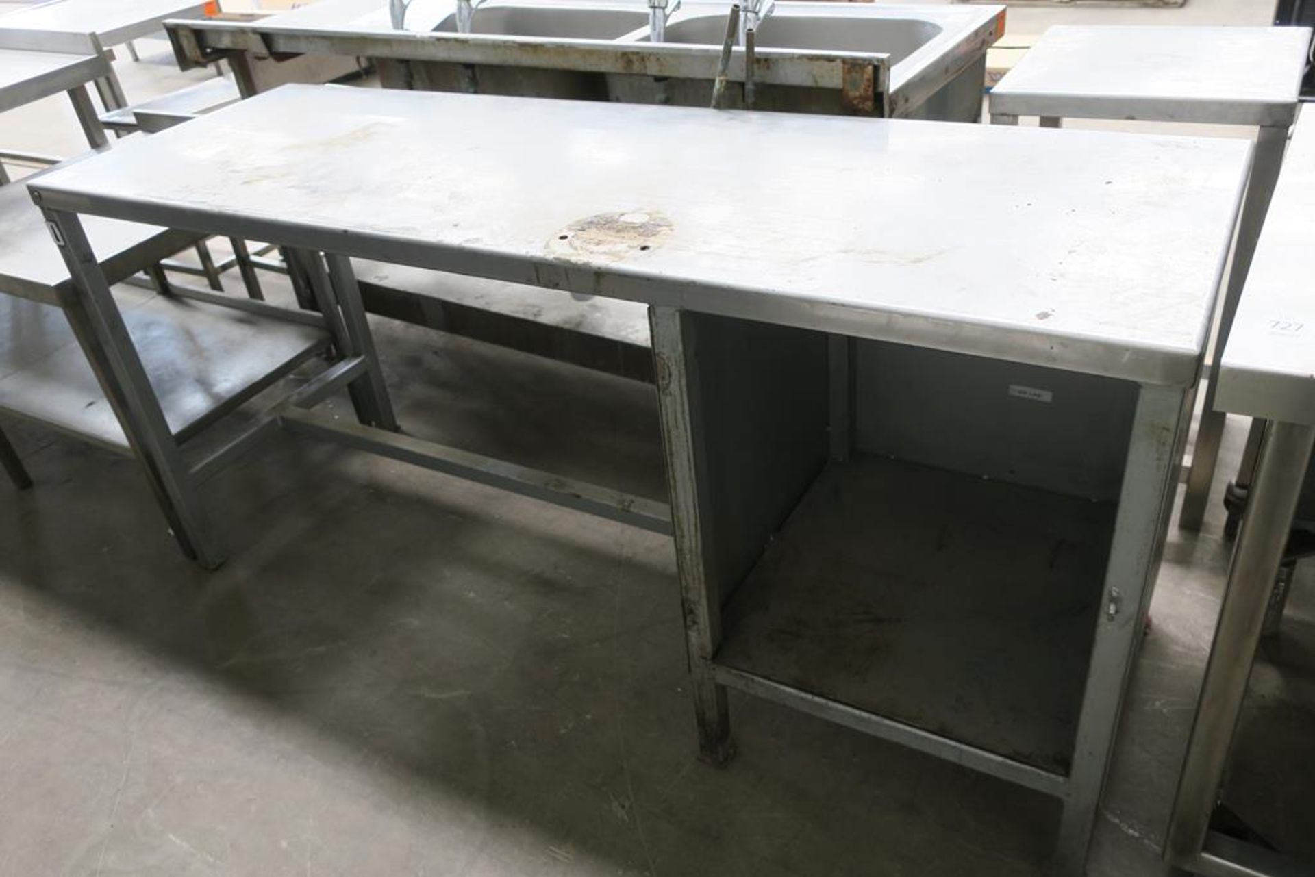 Steel Framed Preparation Unit with Storage Below