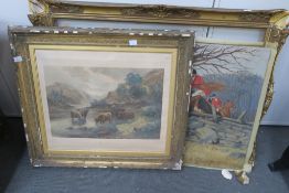 Oil Painting by D.W. Heineck (?) with Ernest Welbourn Print