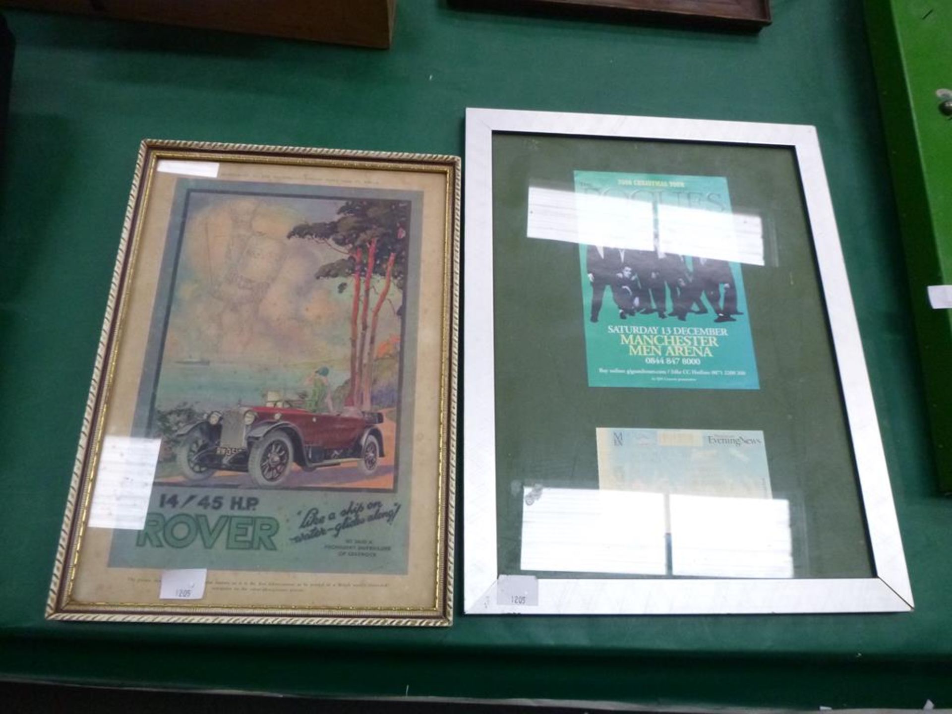 Tetley 'Pub Style' Mirror, 'The Pogues' Ticket, Rover Print etc - Image 2 of 5