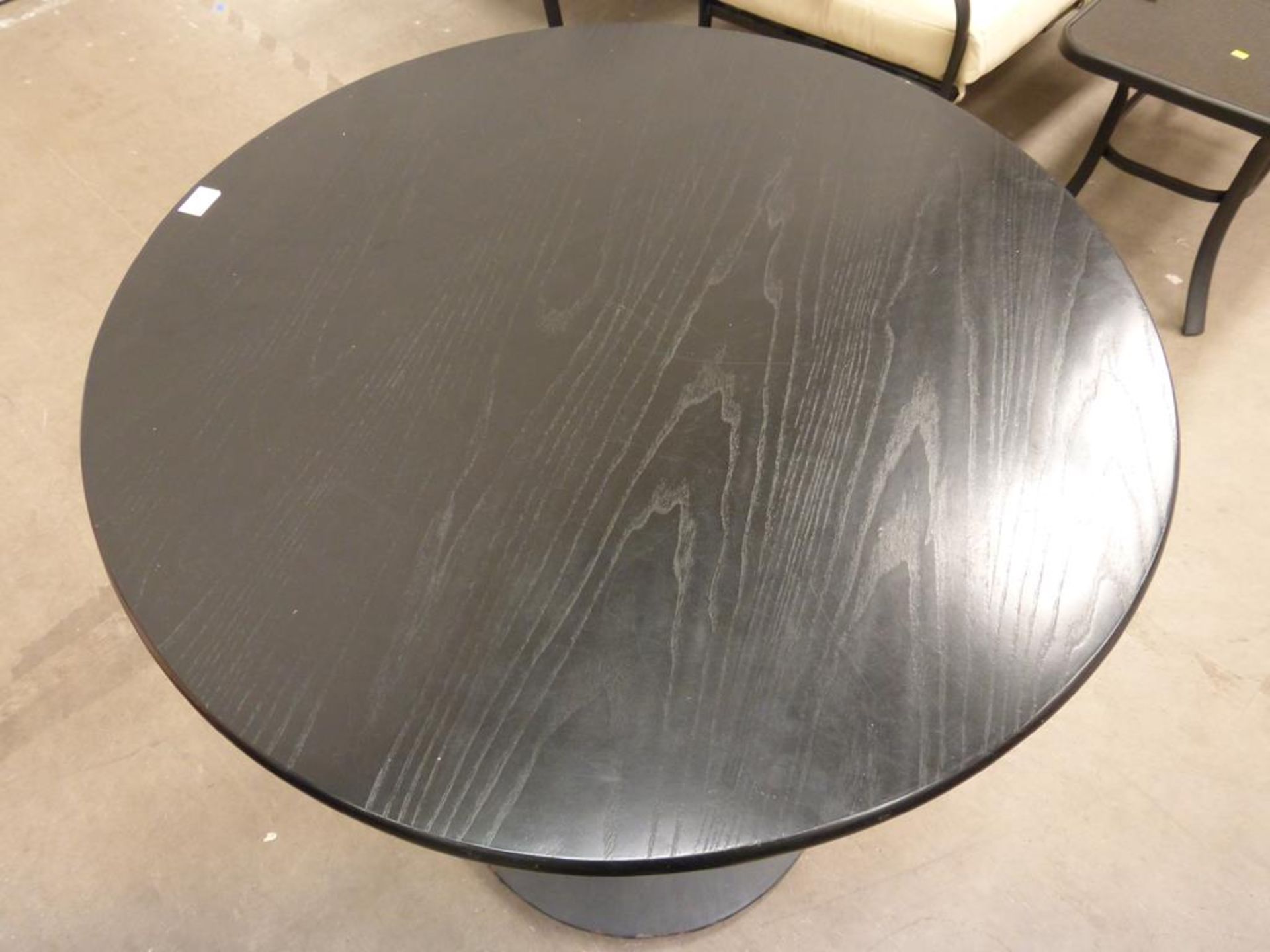 Black Wooden Pedestal Table - Image 3 of 3