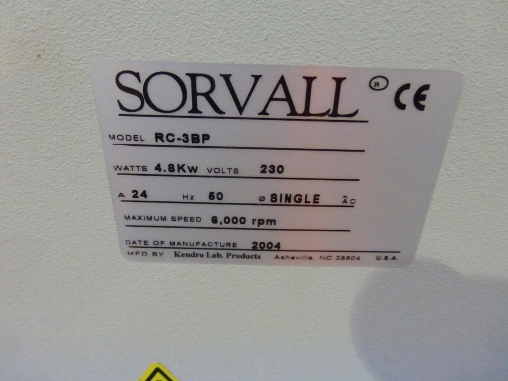 SORVALL RC3BP Low Speed Floor Centrifuge - Image 4 of 4