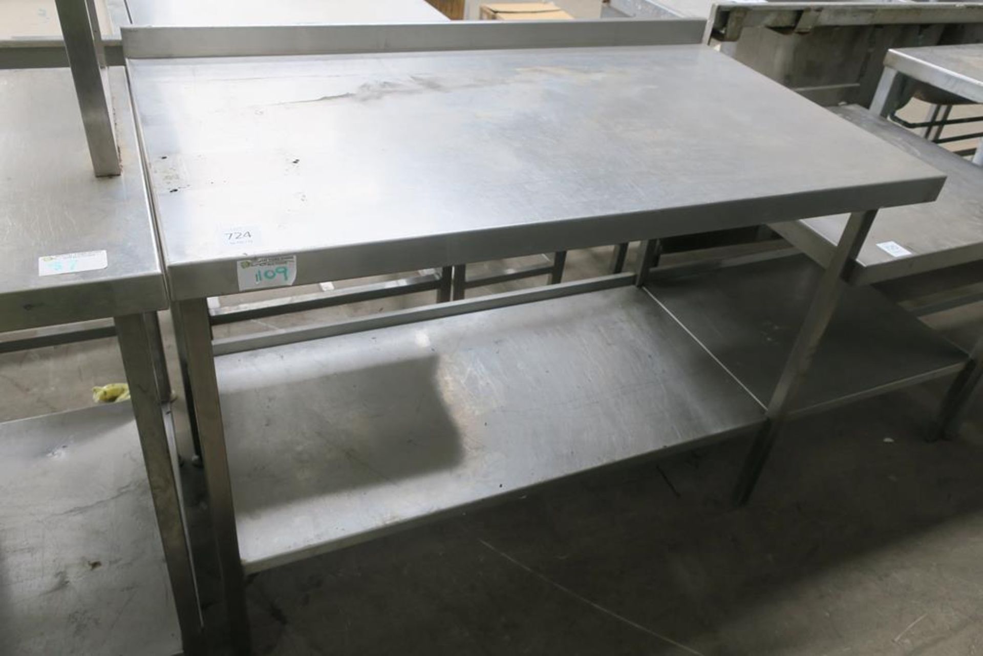 S/Steel Preparation Unit with Splashback and Undertier