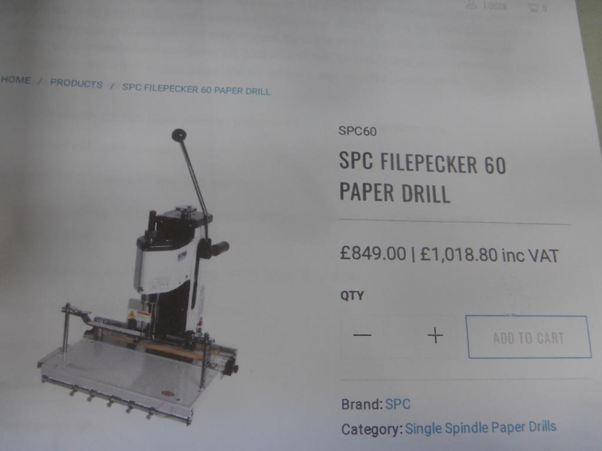 An SPC Filepecker 60 Paperdrill - Image 4 of 4