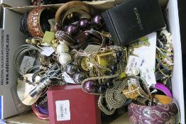 A Box to contain a quantity of costume Jewellery auctioned on behalf of a local charity, without est
