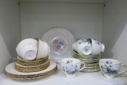 Three Shelves to contain a Selection of Porcelain