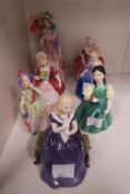 Seven Royal Doulton Figurines