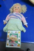 Vintage 80's Cricket Doll with 'Cricket Goes Camping Book'