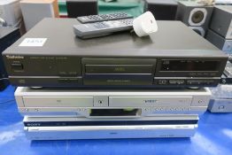 Technics CD Player SLPG370A, Toshiba DVD/Video Recorder D-VR35 and a Sony HDMI DVD Recorder RDR-HXD8