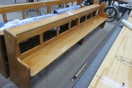 An over eleven foot long Mahogany Church Pew
