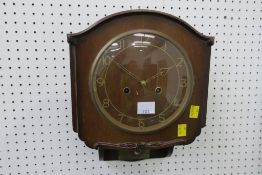A 1950s Smith Enfield Walnut (?) Wall Clock