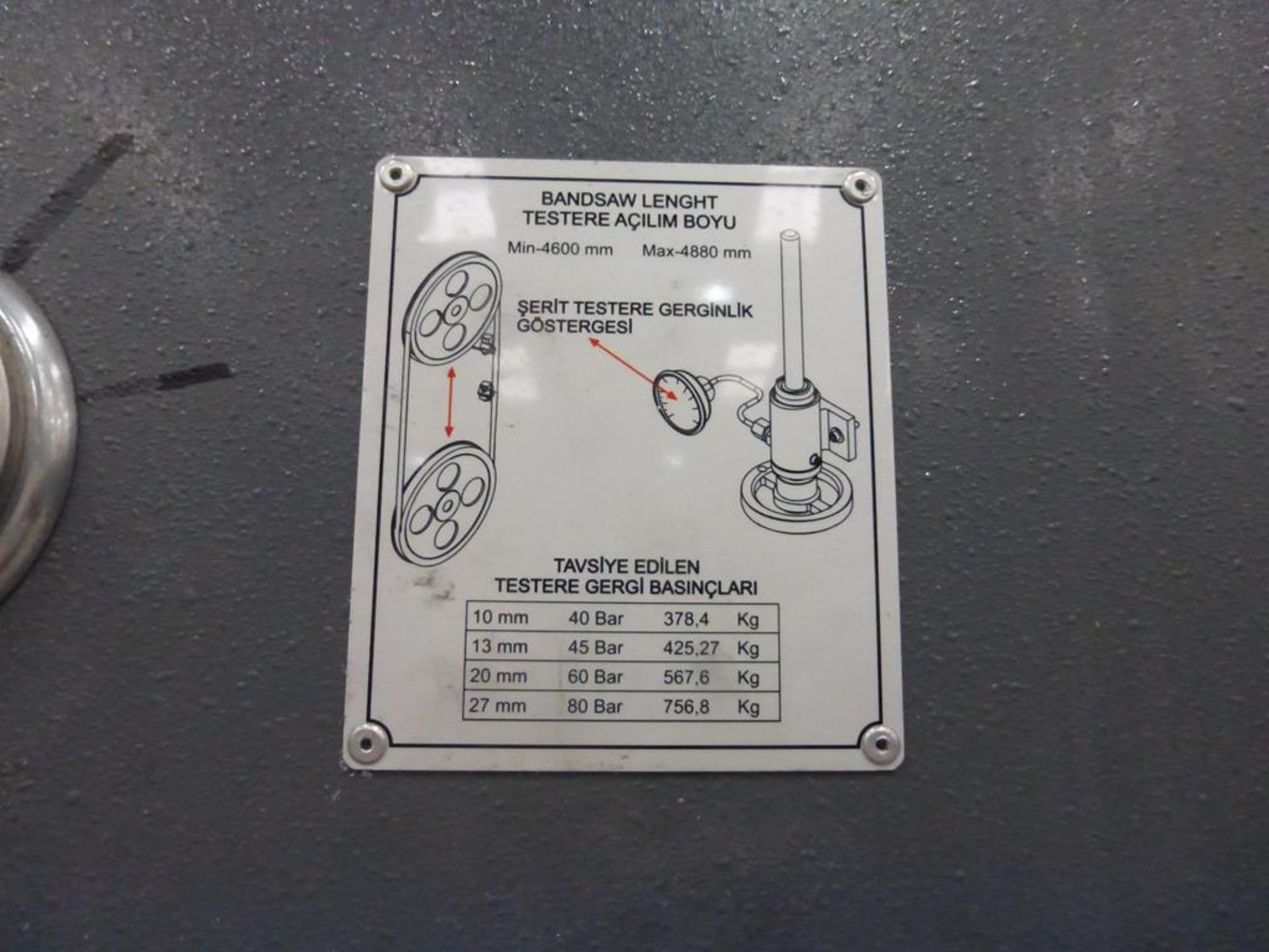 A Temelsan Manual Vertical Bandsaw - Image 4 of 9