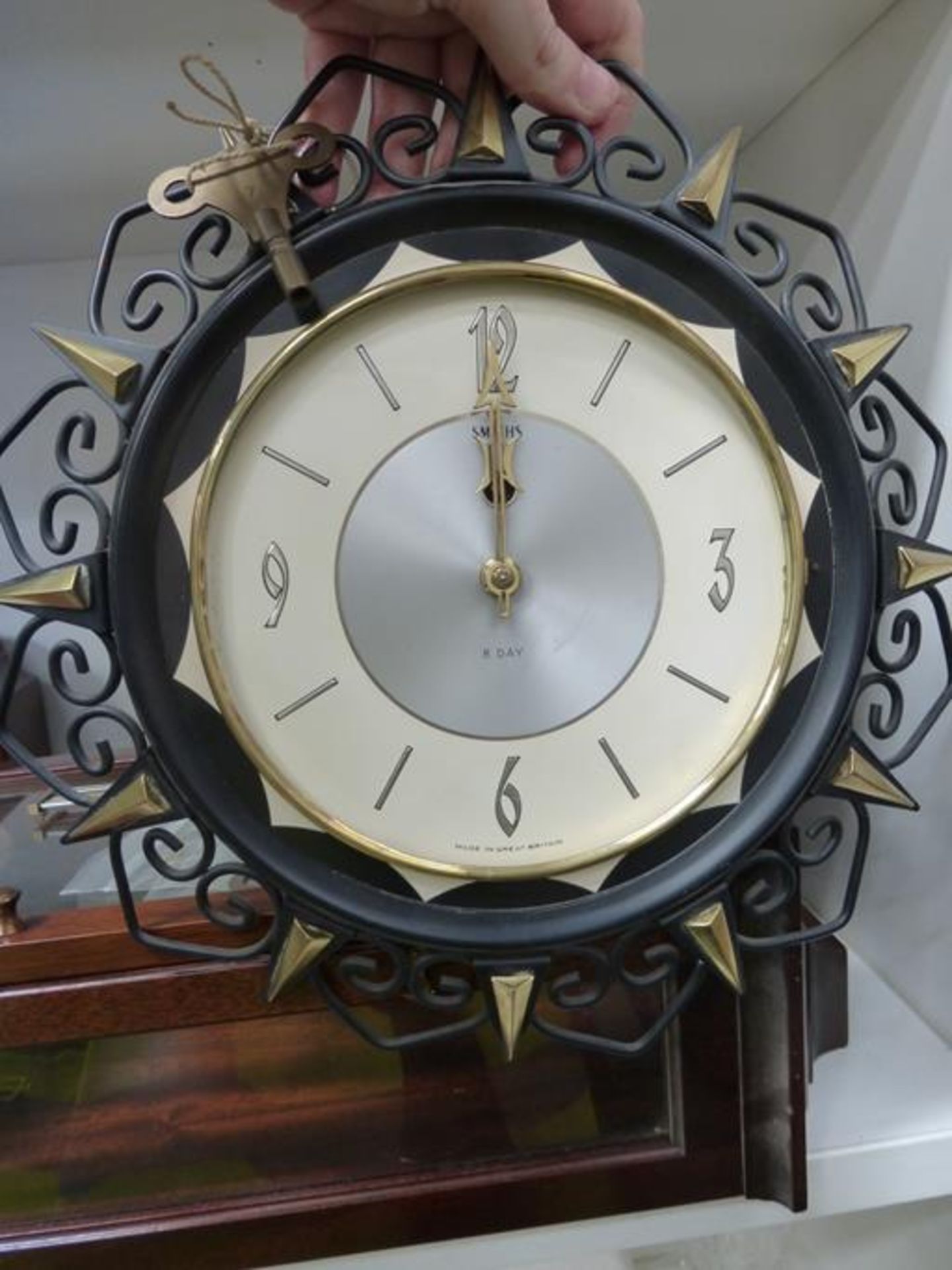 Three Mantle Clocks (one a/f) and two Wall Hanging Clocks (5) (est £30-£50) - Image 6 of 6