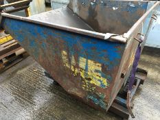 Blue Forklift Tipping Bin