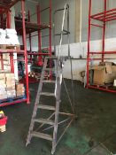 7 rung Aluminium Mobile Step Ladder