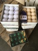 Ivory/Green/White Ball Candles