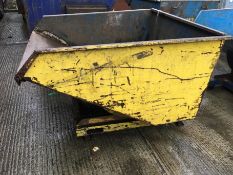 Yellow Forklift Tipping Bin