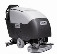 Nilfisk BA651 Walk-behind scrubber dryer, electric, on board battery charger, non-marking grey