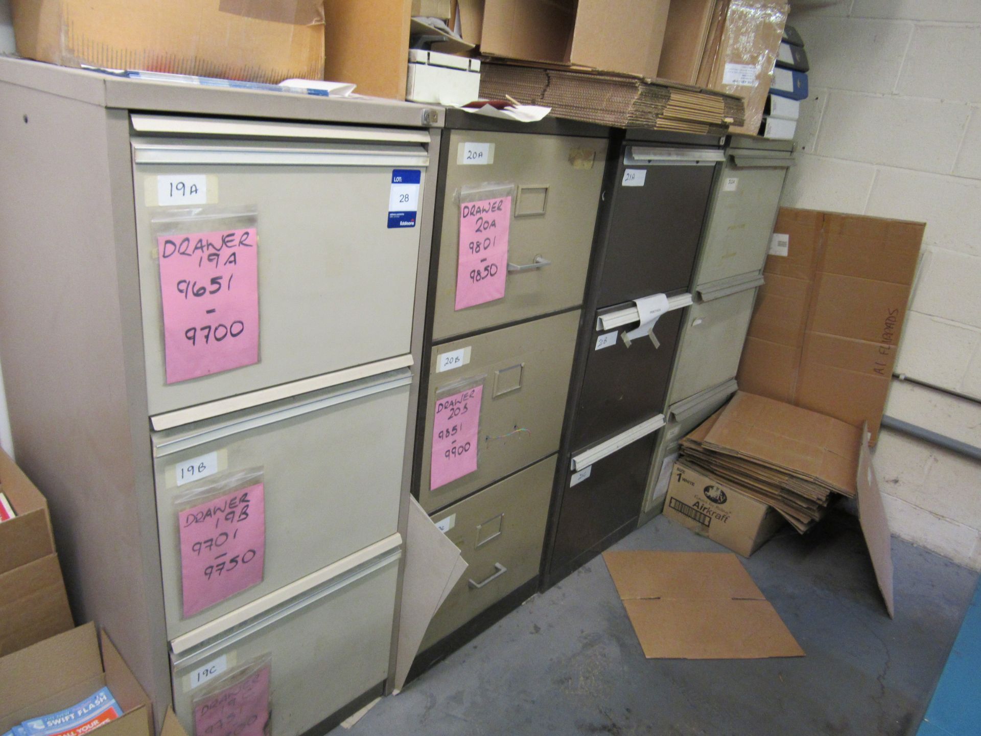 4 3 Drawer Filing Cabinets - Image 2 of 2