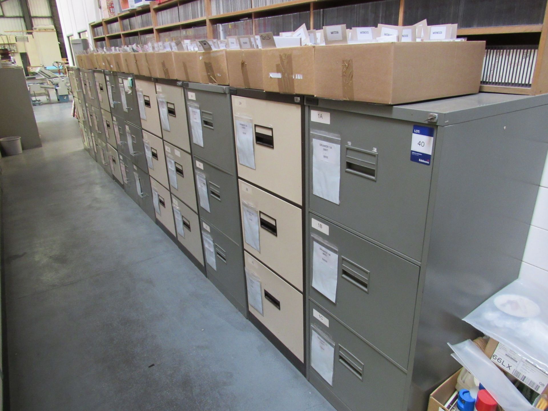 12x 3 Drawer Filing Cabinets - Image 2 of 3