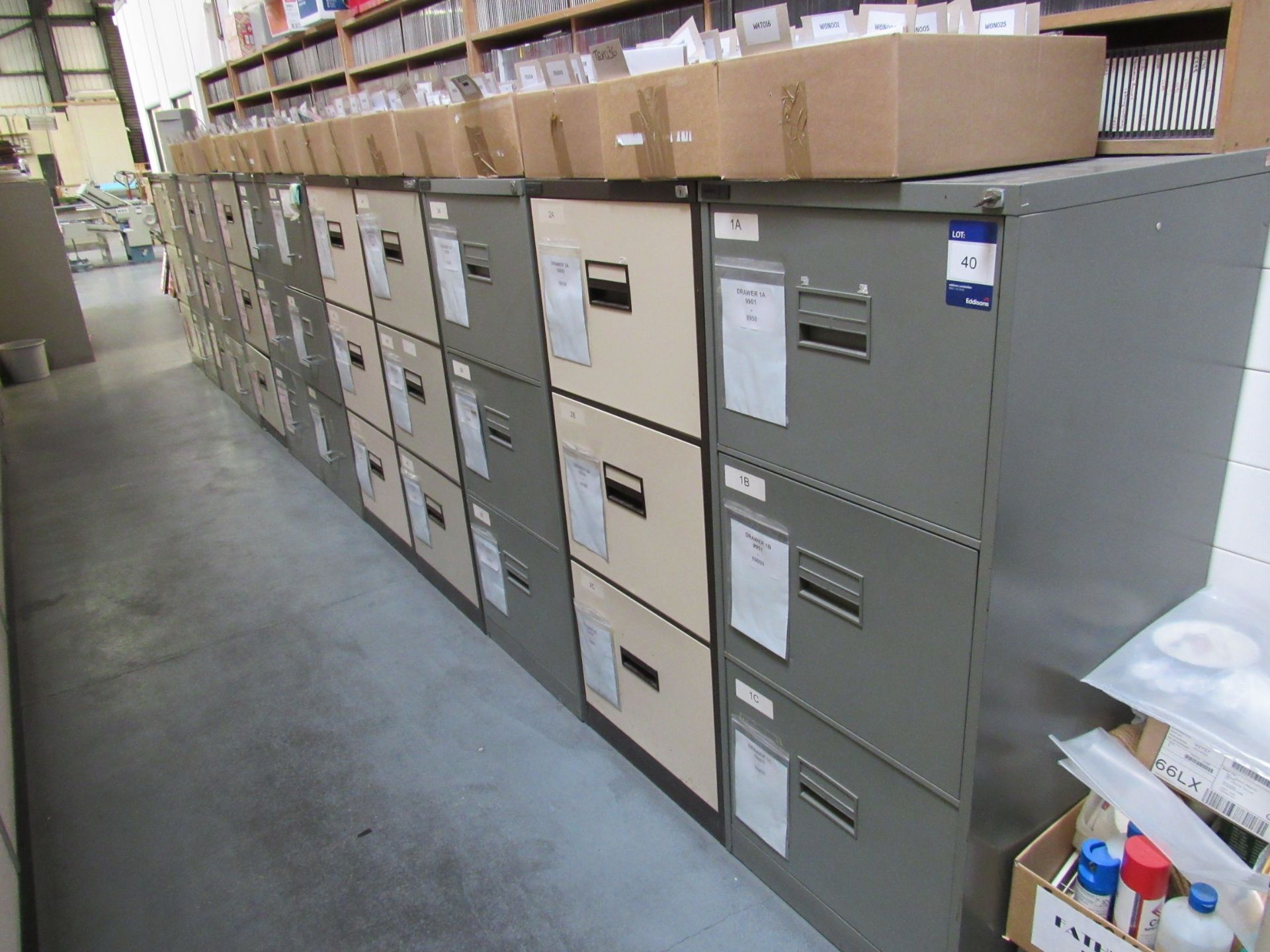 12x 3 Drawer Filing Cabinets