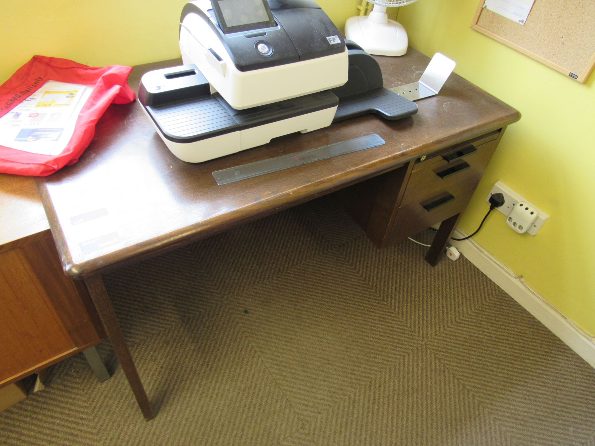 Vintage Desk with Integrated Drawers