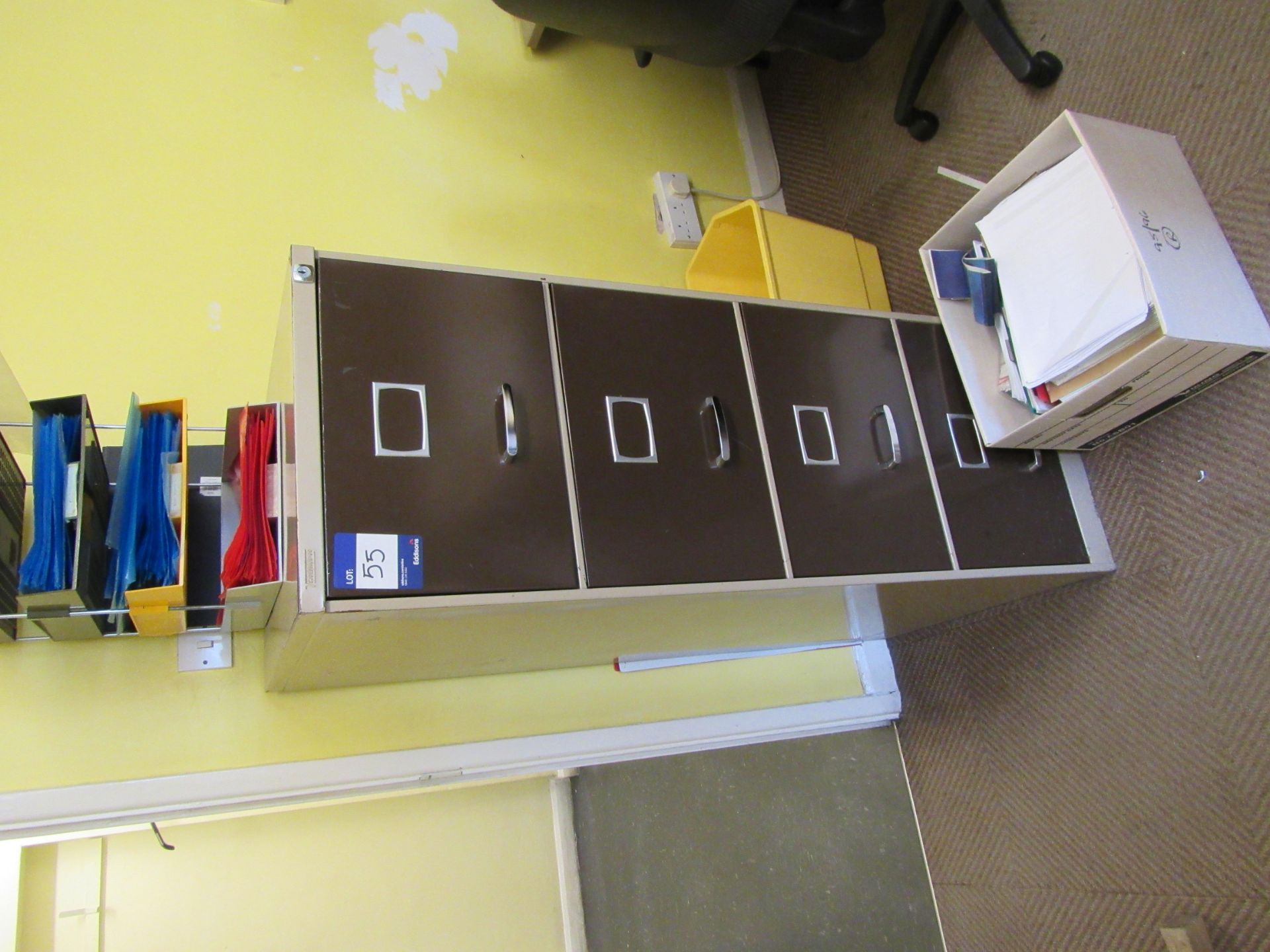 4 Various Metal Formed Desks & 4 Drawer Filing Cabinet - Image 4 of 4