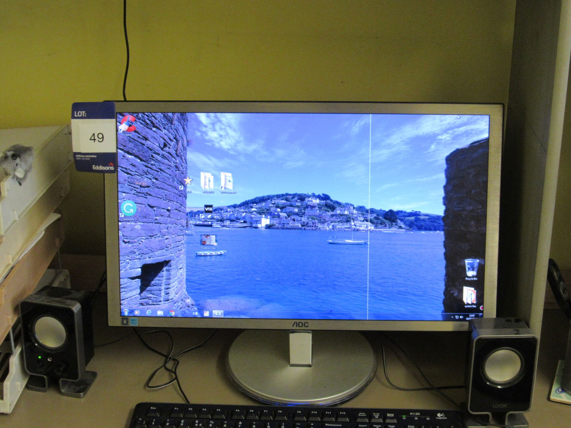 AOC i2353fh 230LM0016 Digital Monitor with 2 Logik Speakers and HP Laserjet 1015 Printer - Image 2 of 2