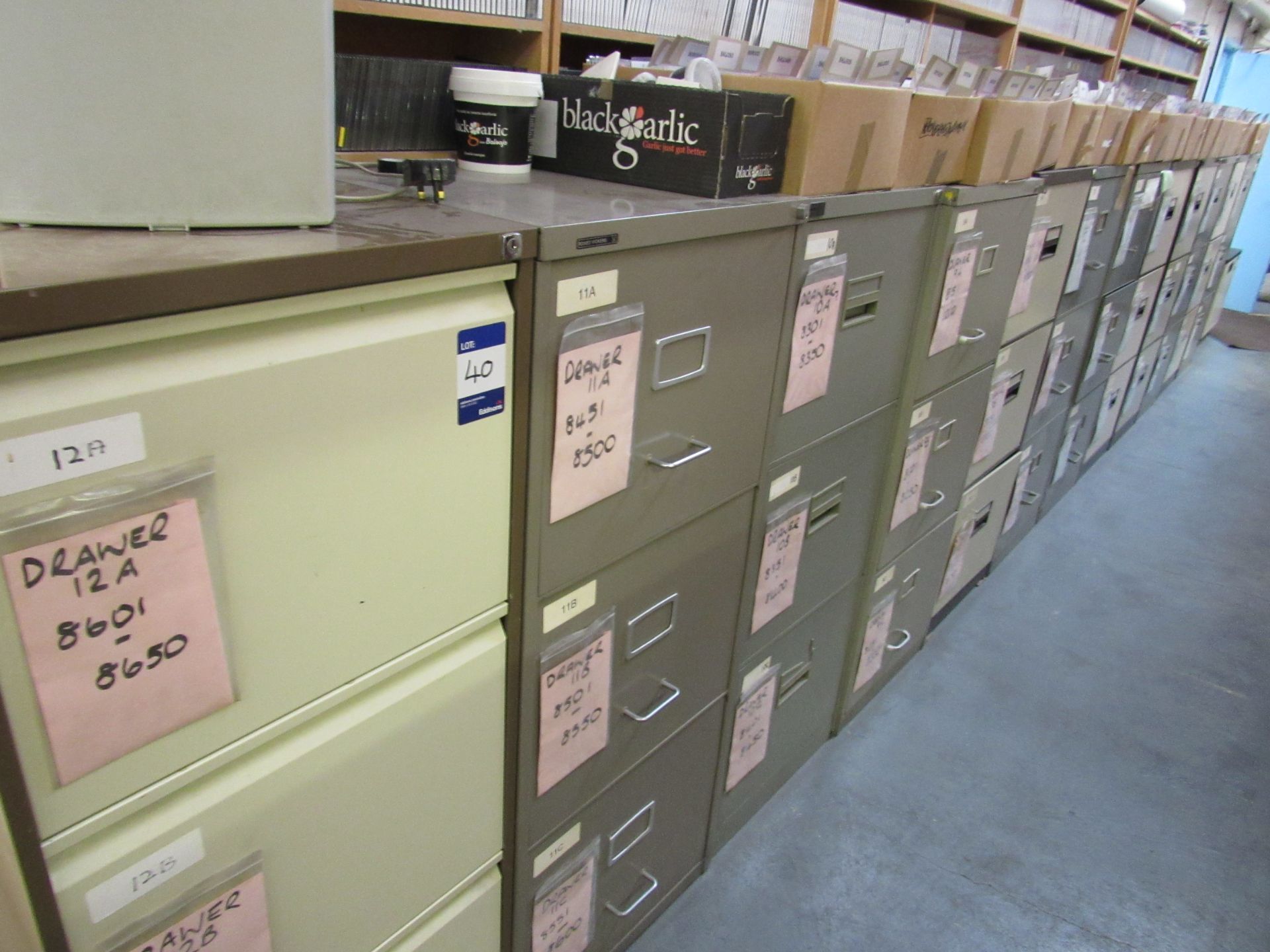 12x 3 Drawer Filing Cabinets - Image 3 of 3