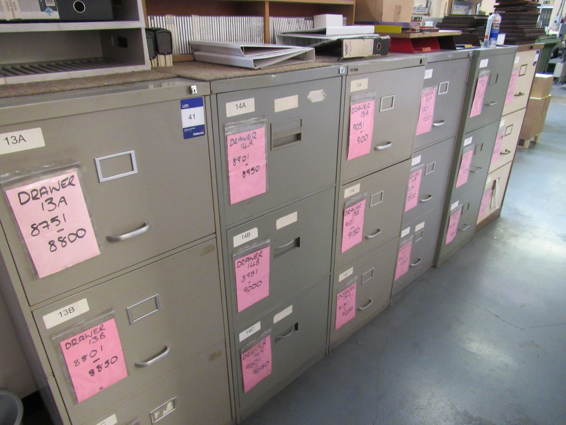 6x 3 Drawer Filing Cabinets