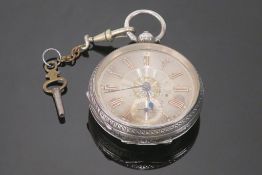 A Victorian Silver cased Keywind Pocket Watch