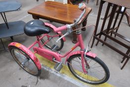 A Repainted Vintage Tri-Cycle with single front br