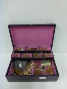 A Modern Jewellery Box containing Fourteen Gilt Ch