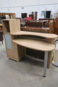 A Modern Office/Computer Desk in two tiers with st