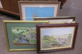 Four Framed Furnishing Paintings/Prints