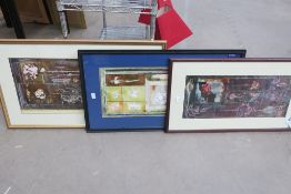 Three Framed Paintings
