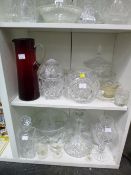 Two Shelves to include a Selection of Glassware