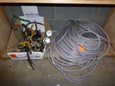 Assorted Weldgas Gas Valves and a Quantity of Tubi
